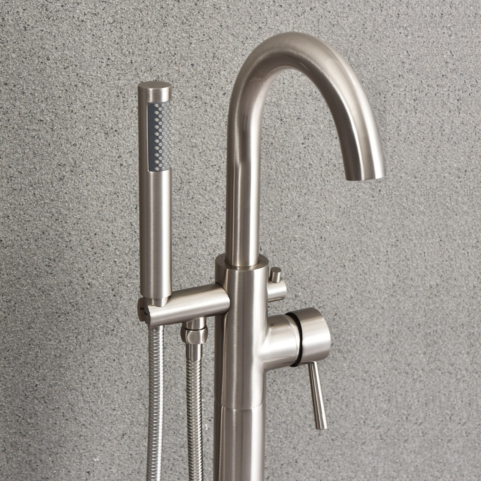 【woodbridge F0001bnrd Contemporary Single Handle Floor Mount Freestanding Tub Filler Faucet 9412