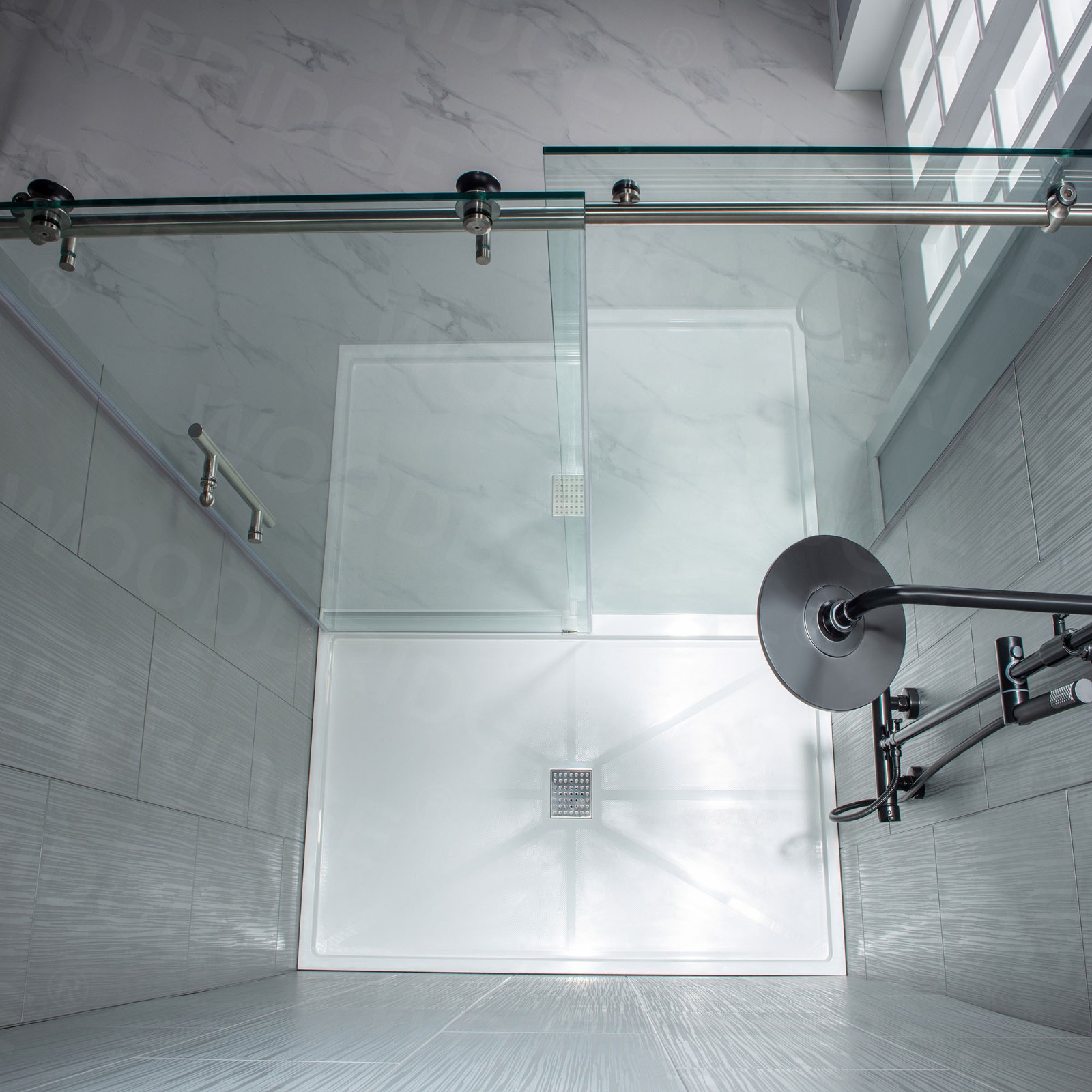 ᐅ【WOODBRIDGE Frameless Shower Doors 56-60" Width X 76"Height With 3/8 ...