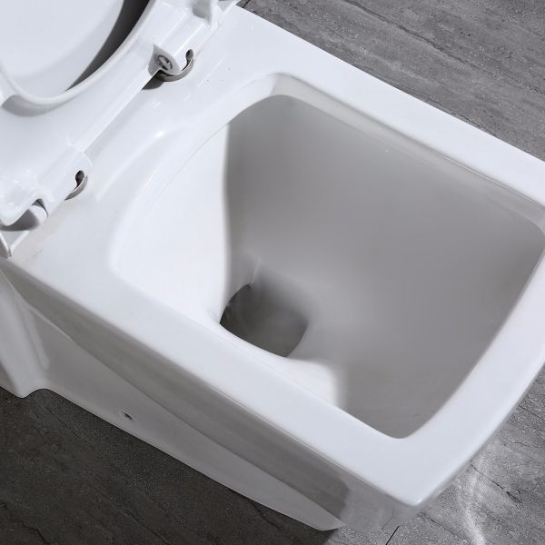  WOODBRIDGE T-0020 Dual Flush Elongated One Piece Toilet , Chair Height with Soft Closing Seat, Deluxe Square Design_10906