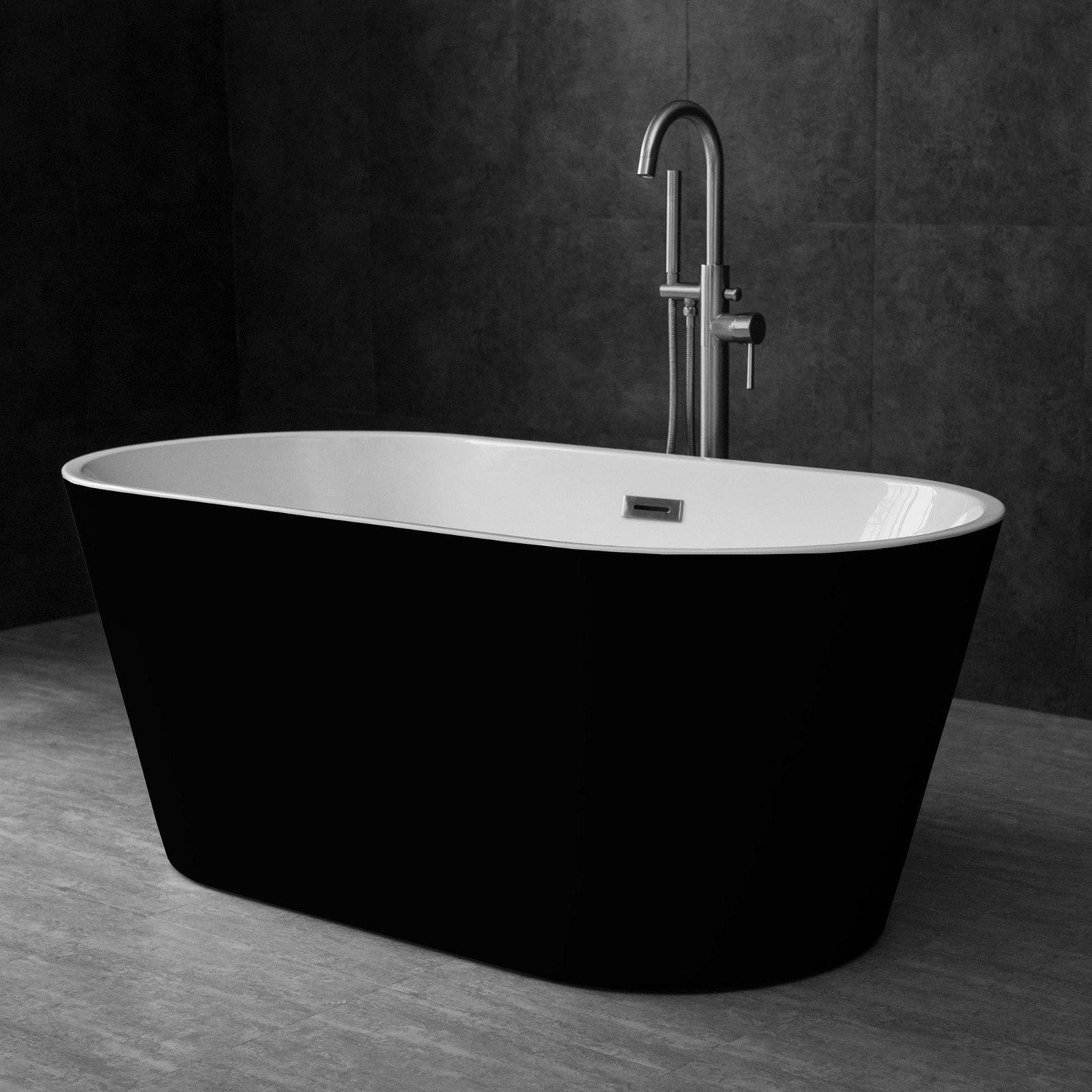 ᐅ【WOODBRIDGE B-1814 59" Acrylic Freestanding Bathtub Contemporary ...