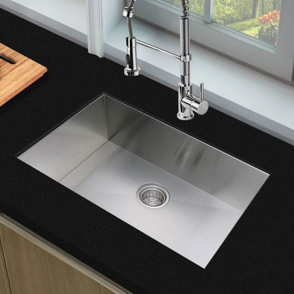 ᐅ【WOODBRIDGE Kitchen Sink, 28 Inch, Stainless Steel MKA2819-WOODBRIDGE】