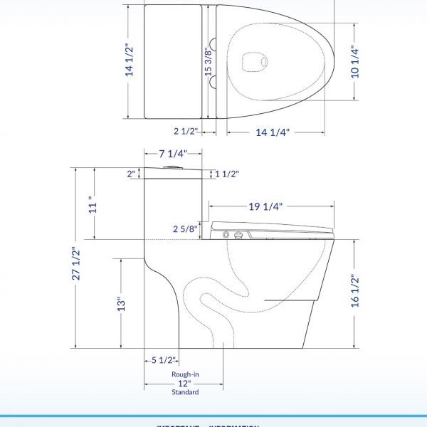 ᐅ【WOODBRIDGE T-0042 One Piece 1.1GPF/1.6 GPF Dual Flush Elongated ...