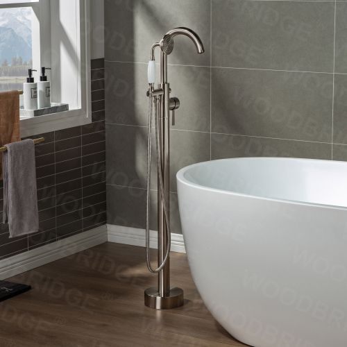 ᐅ【WOODBRIDGE 54" Acrylic Freestanding Bathtub Contemporary Soaking Tub ...