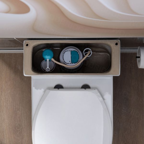 WOODBRIDGE Moder Design, Elongated One piece Toilet Dual flush 1.0/1.6 GPF,with Soft Closing Seat, white, T-0032(2 -Pack)_6480