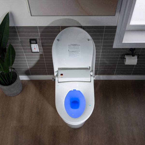  WOODBRIDGEE T-0008 Luxury Bidet Toilet, Elongated One Piece Toilet with Advanced Bidet Seat, Chair Height, Smart Toilet Seat with Temperature Controlled Wash Functions and Air Dryer_10920