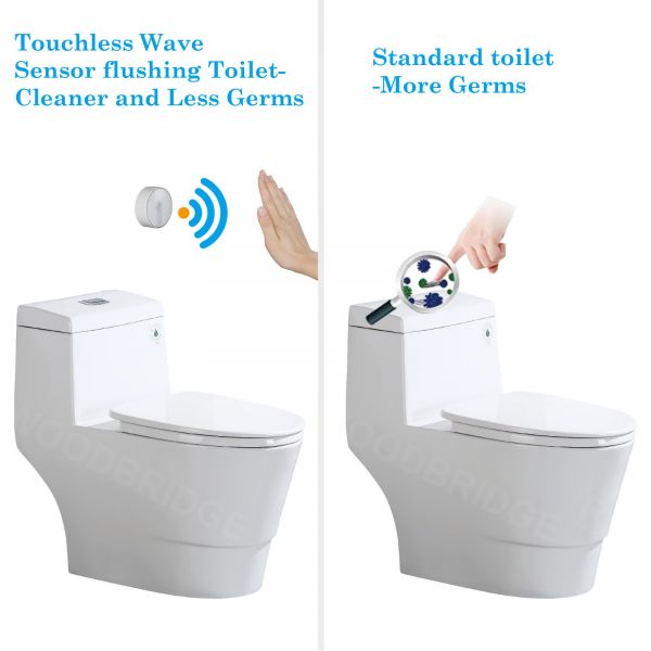 Automatic Motion Sensor Toilet Flush Button - Touchless Flushing