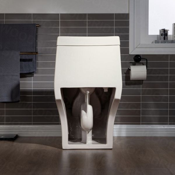 Buy WOODBRIDGEE One Piece Toilet with Soft Closing Seat, Chair Height, 1.28  GPF Dual, Water Sensed, 1000 Gram Flushing Score Toilet, B0941, Black  Online at desertcartSINGAPORE