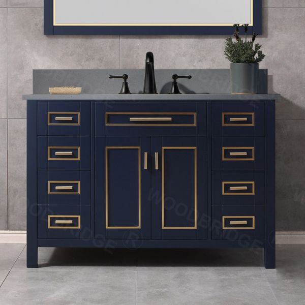 Navy Blue Bathroom Vanity Cabinets