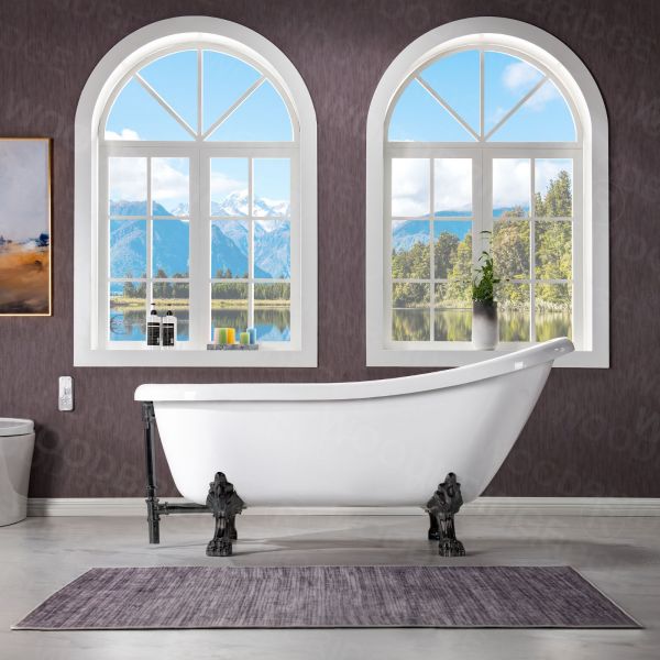 Icarus 67″ Cast Iron Slipper Tub Kit – Oil Rubbed Bronze Accessories —  Barclay Products Limited