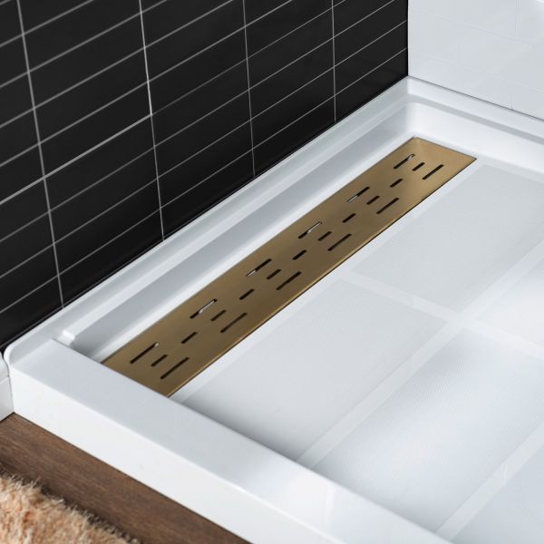 ᐅ【WOODBRIDGE SBR6034-1000C Solid Surface Shower Base with