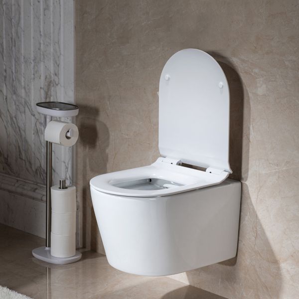 ᐅ【WOODBRIDGE Wall Hung 1.60 GPF/0.8 GPF Dual Flush Elongated Toilet ...