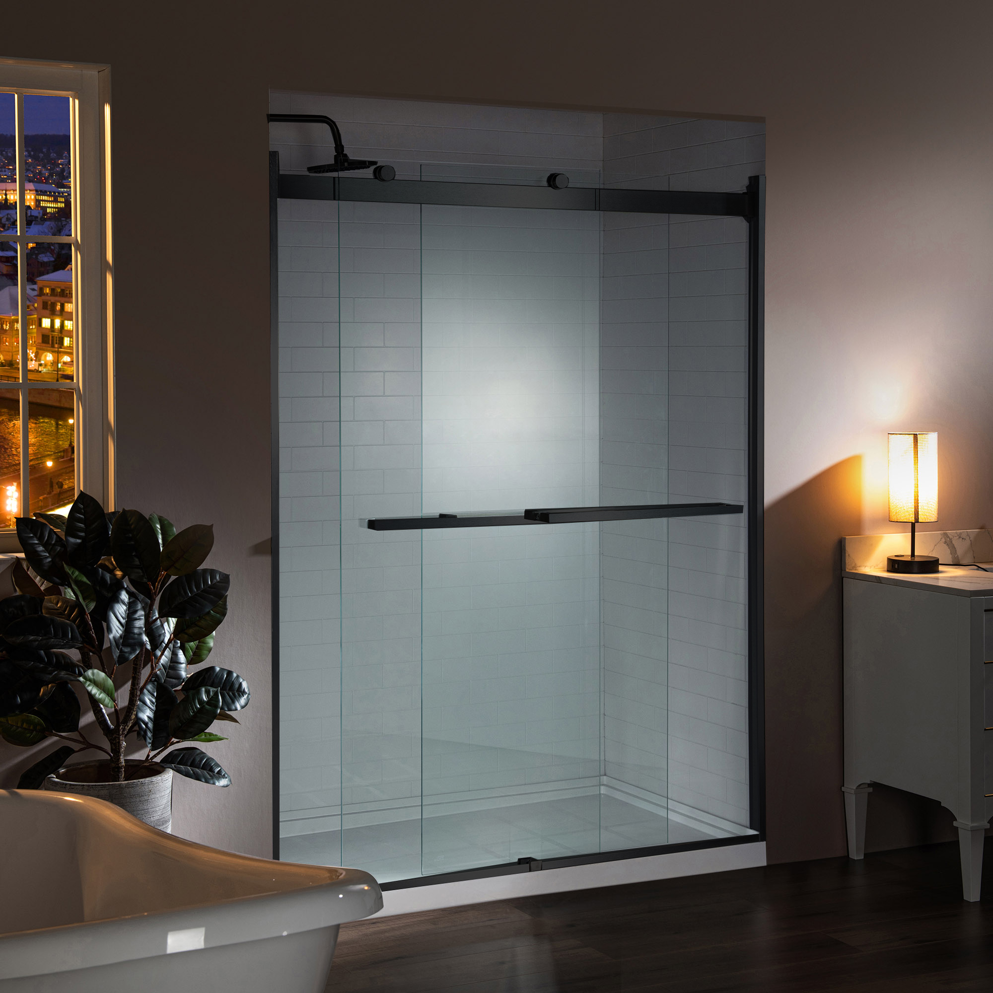 ᐅ【WOODBRIDGE Frameless Bathtub Shower Doors 46-48" Width X 76"Height ...