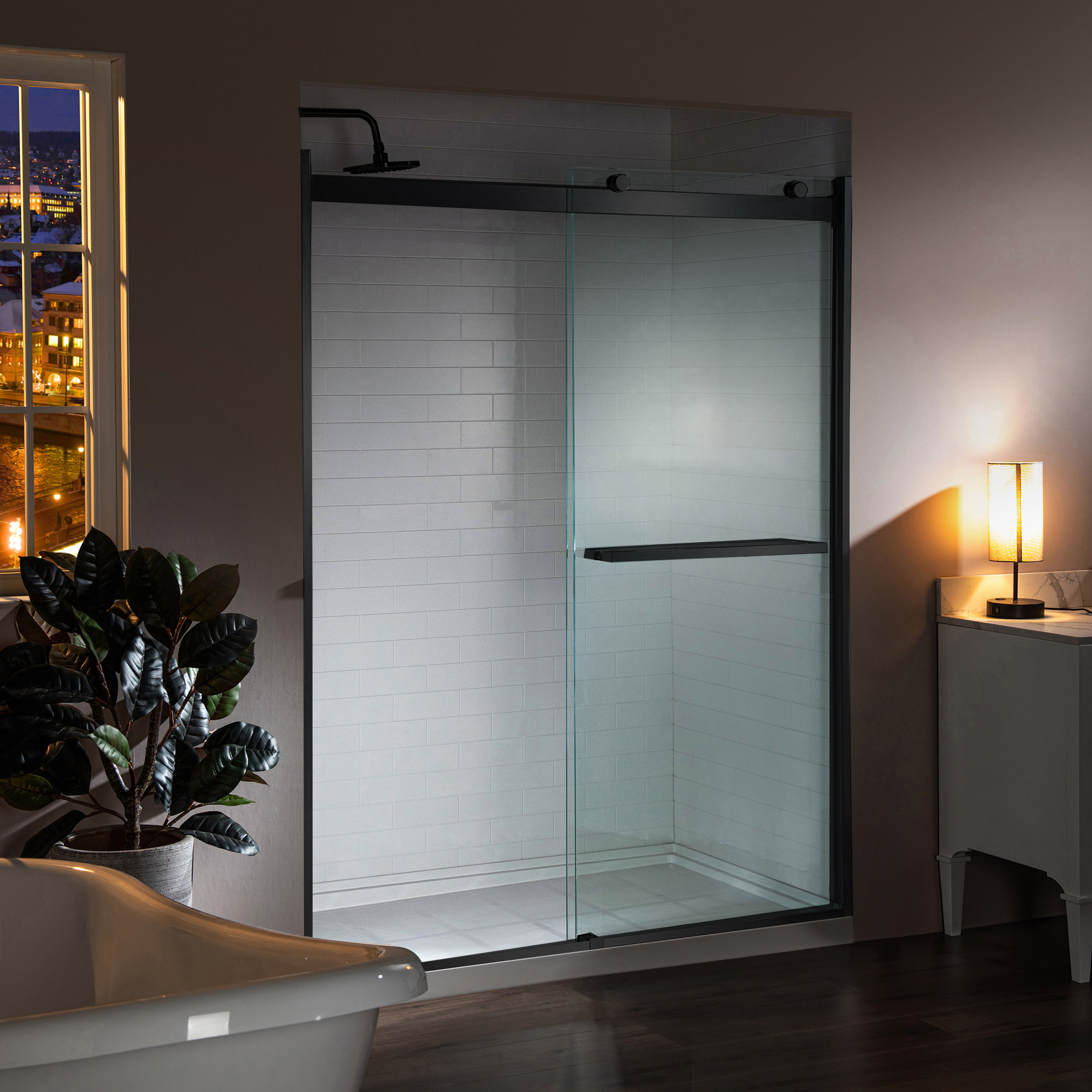 ᐅ【WOODBRIDGE Frameless Bathtub Shower Doors 46-48" Width X 76"Height ...