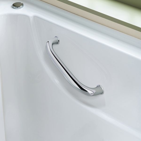 Woodbridge Acrylic 54 in. x 30 in. Left Hand Walk-In Air and Whirlpool Jets Hot Tub in White with Quick Fill Faucet HBT6084