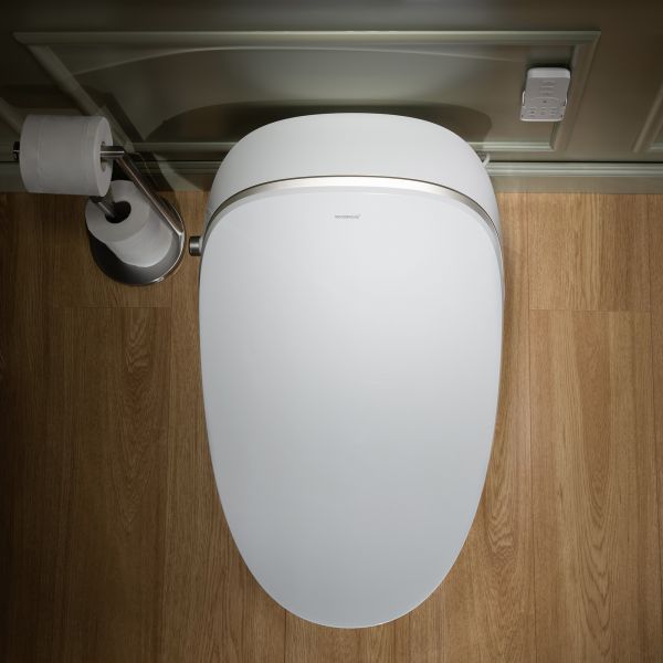 Electronic One Piece Smart Toilet Heated Seat Foot Sensor Auto