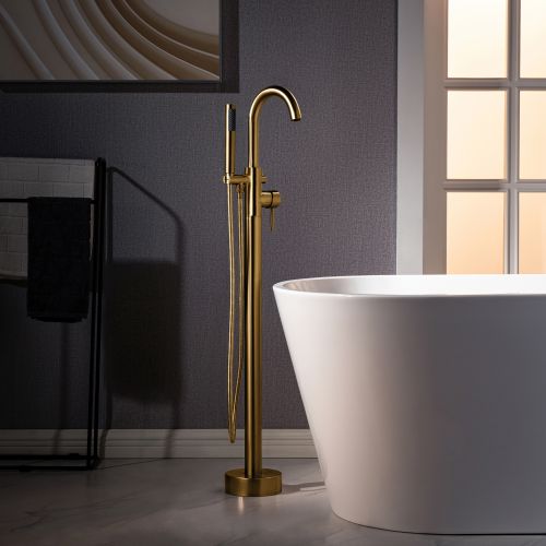 Single Handle Brass Bath Tubs and Luxury Graphite Shower Caddy