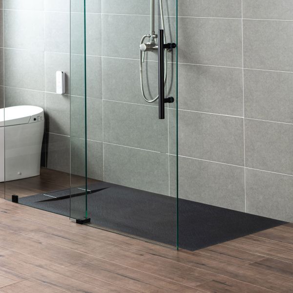 ᐅ【WOODBRIDGE 60-in L x 32-in W Zero Threshold End Drain Shower Base with  Reversable Drain Placement, Matching Decorative Drain Plate and Tile  Flange, Wheel Chair Access, Low Profile, White-WOODBRIDGE】