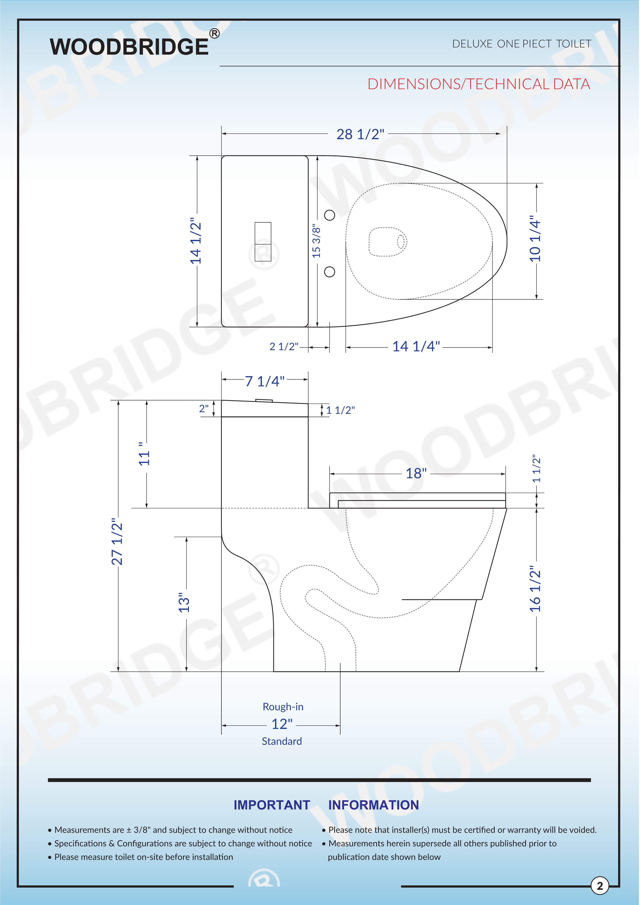Woodbridge B0941 Modern One Piece Toilet with Soft Closing Seat,Black Color